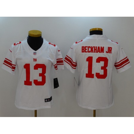 Women's New York Giants #13 Odell Beckham Jr. White Vapor Untouchable Limited Jersey