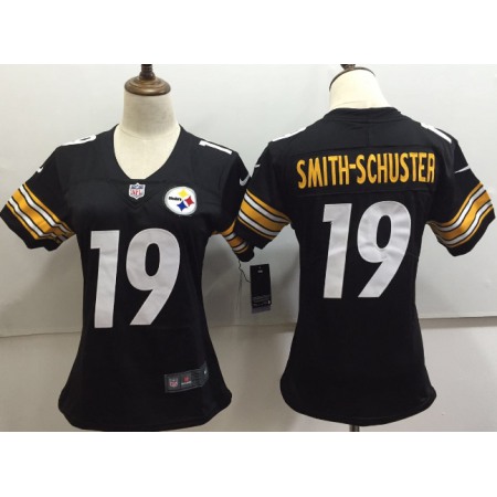 Women's Nike Pittsburgh Steelers #19 JuJu Smith-Schuster Black Untouchable Limited Stitched NFL Jersey