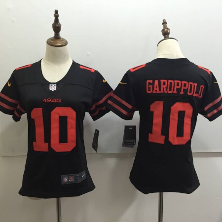 Women's Nike San Francisco 49ers #10 Jimmy Garoppolo Black Untouchable Limited Stitched NFL Jersey