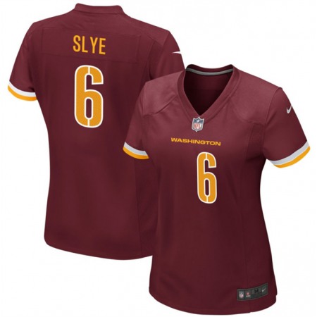 Women's Washington Commanders #6 Joey Slye Burgundy Stitched Jersey(Run Small)