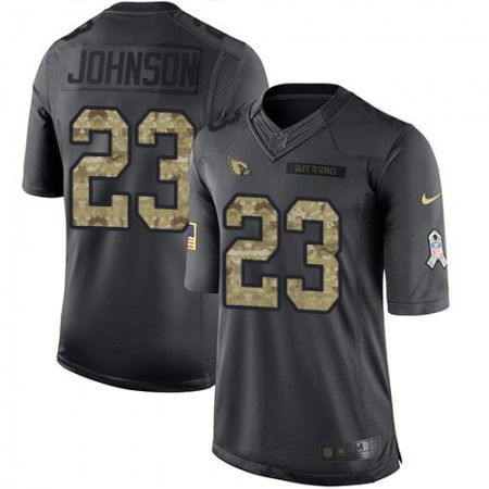 Nike Cardinals #23 Chris Johnson Black Men's Stitched NFL Limited 2016 Salute to Service Jersey