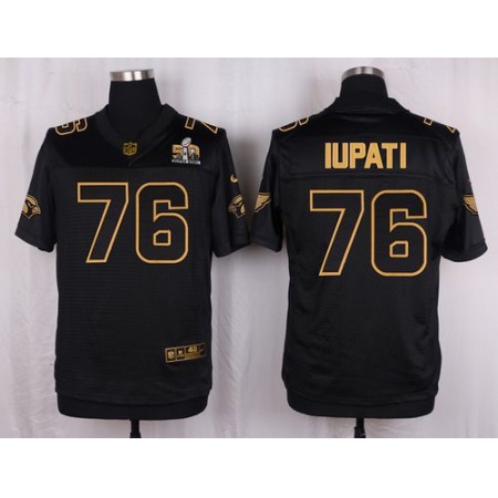 Nike Cardinals #76 Mike Iupati Black Pro Line Gold Collection Men's Stitched NFL Elite Jersey