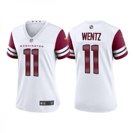 Women's Washington Commanders #11 Carson Wentz 2022 White Vapor Untouchable Stitched Jersey(Run Small)