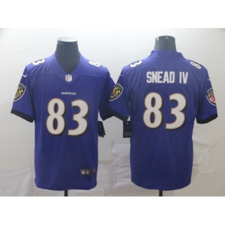 Men's Baltimore Ravens #83 Willie Snead IV Purple Vapor Untouchable NFL Jersey