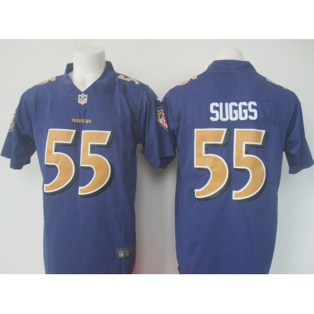 Men's Nike Ravens #55 Terrell Suggs Purple Limited Rush NFL Jersey