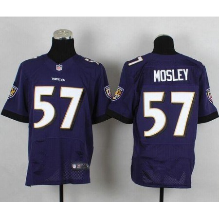 Nike Ravens #57 C.J. Mosley Purple Team Color Men's Stitched NFL New Elite Jersey