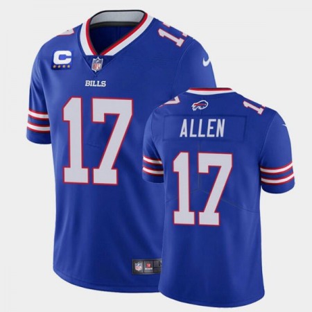 Men's Buffalo Bills #17 Josh Allen 2022 Royal With 4-star C Patch Vapor Untouchable Limited Stitched Jersey