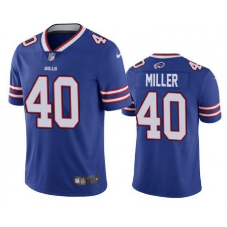 Men's Buffalo Bills #40 Von Miller Royal Vapor Untouchable Limited Stitched Jersey