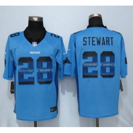 Nike Panthers #28 Jonathan Stewart Blue Alternate Men's Stitched NFL Limited Strobe Jersey