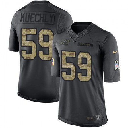 Nike Panthers #59 Luke Kuechly Black Men's Stitched NFL Limited 2016 Salute to Service Jersey