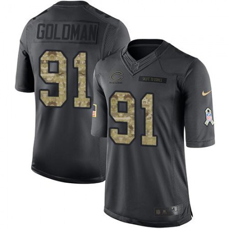 Nike Bears #91 Eddie Goldman Black Men's Stitched NFL Limited 2016 Salute to Service Jersey