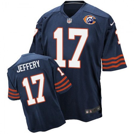 Nike Bears #17 Alshon Jeffery Navy Blue Throwback Men's Stitched NFL Elite Jersey