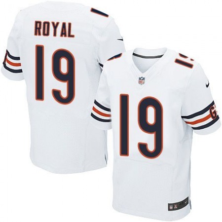 Nike Bears #19 Eddie Royal White Men's Stitched NFL Elite Jersey