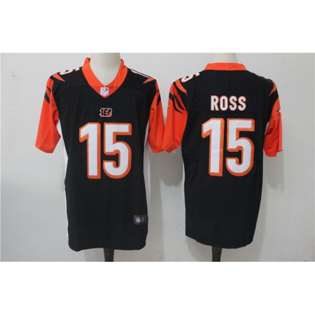 Men's Nike Cincinnati Bengals #15 John Ross Black Team Color Stitched NFL Vapor Untouchable Limited Jersey