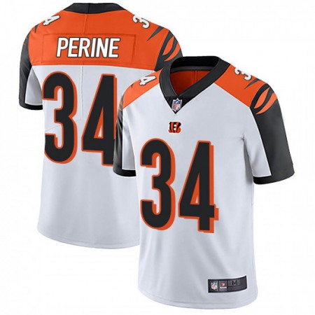 Men's Cincinnati Bengals #34 Samaje Perine White Vapor Untouchable Limited Stitched Jersey