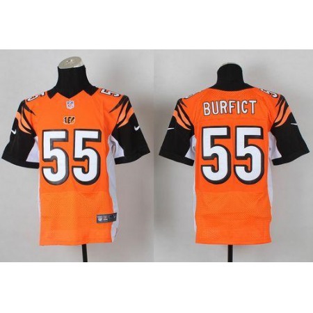 Nike Bengals #55 Vontaze Burfict Orange Alternate Men's Stitched NFL Elite Jersey