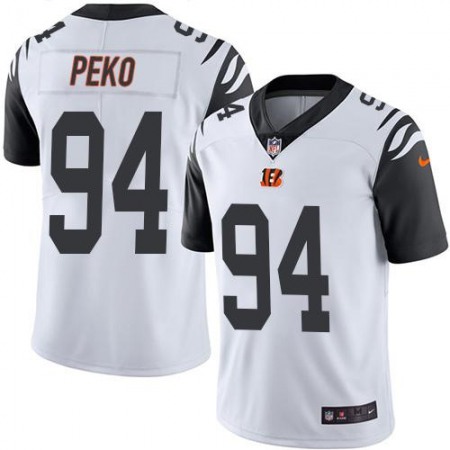 Nike Bengals #94 Domata Peko White Men's Stitched NFL Limited Rush Jersey