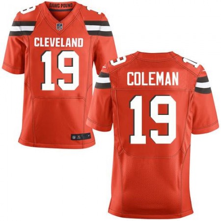 Nike Browns #19 Corey Coleman Orange Alternate Men's Stitched NFL Elite Jersey