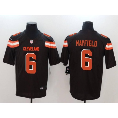 Men's Cleveland Browns #6 Baker Mayfield Brown 2018 NFL Draft Vapor Untouchable Limited Stitched Jersey