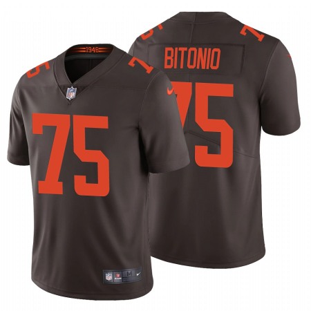 Men's Cleveland Browns #75 Joel Bitonio New Brown Vapor Untouchable Limited Stitched Jersey