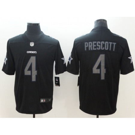 Men's Dallas Cowboys #4 Dak Prescott Black 2018 Impact Limited Stitched NFL Jersey