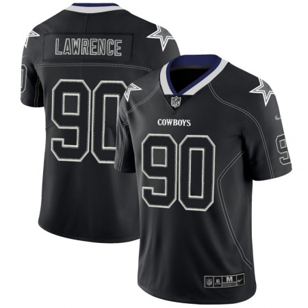 Men's Dallas Cowboys #90 Demarcus Lawrence Black 2018 Lights Out Color Rush NFL Limited Stitched Jersey