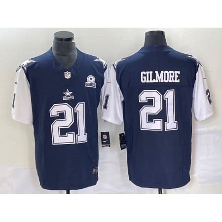 Men's Dallas Cowboys #21 Stephon Gilmore Navy 2023 F.U.S.E. With 1960 Patch Vapor Limited Stitched Football Jersey