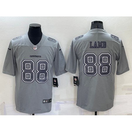 Men's Dallas Cowboys #88 CeeDee Lamb Grey Atmosphere Fashion Stitched Jersey