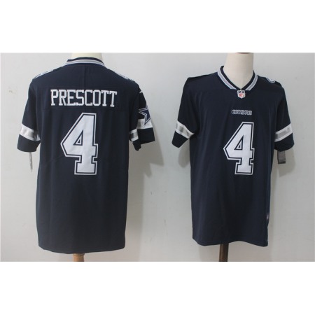 Men's Nike Dallas Cowboys #4 Dak Prescott Navy Blue Team Color Stitched NFL Vapor Untouchable Limited Jersey