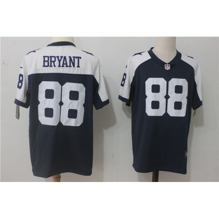 Men's Nike Dallas Cowboys #88 Dez Bryant Navy Blue Thanksgiving Stitched NFL Vapor Untouchable Limited Throwback Jersey