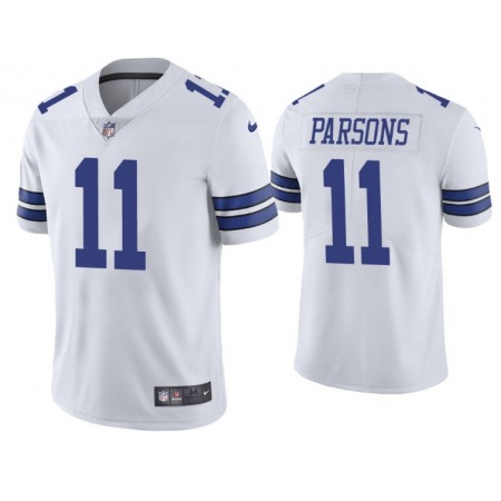 Men's Dallas Cowboys #11 Micah Parsons White 2021 NFL Draft Vapor Limited Stitched Jersey