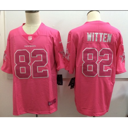 Men's Nike Dallas Cowboys #82 Jason Witten Pink Limited Rush Stitched NFL Jersey