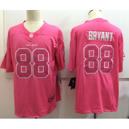 Men's Nike Dallas Cowboys #88 Dez Bryant Pink Limited Rush Stitched NFL Jersey