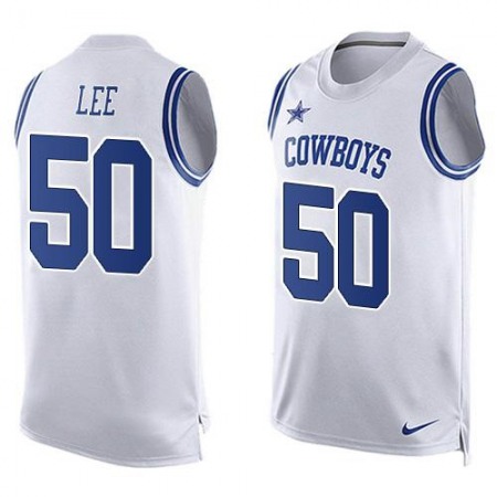 Nike Cowboys #50 Sean Lee White Men's Stitched NFL Limited Tank Top Jersey