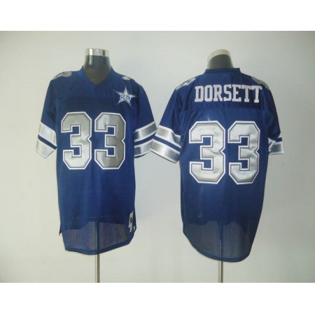 Mitchell & Ness Cowboys #33 Tony Dorsett Blue With 25TH Stitched Throwback NFL Jersey