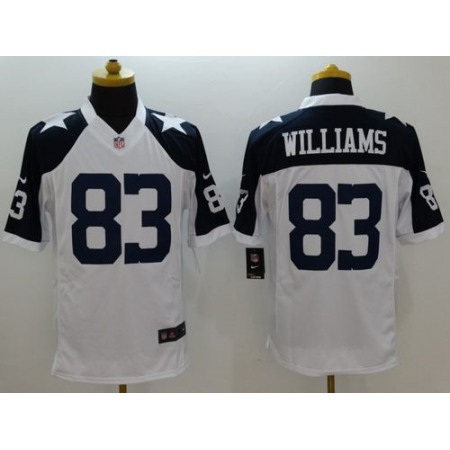 Nike Cowboys #83 Terrance Williams White Thanksgiving Throwback Men's Stitched NFL Limited Jersey