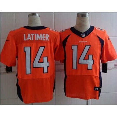 Nike Broncos #14 Cody Latimer Orange Team Color Men's Stitched NFL New Elite Jersey