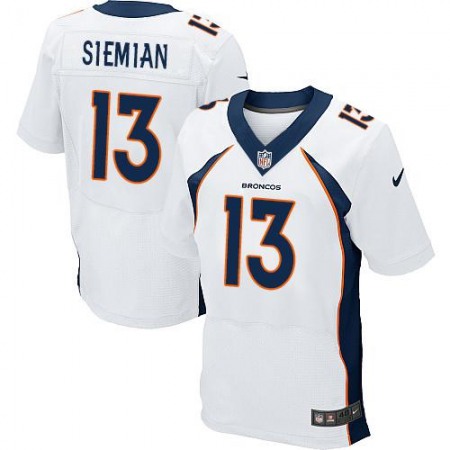 Nike Broncos #13 Trevor Siemian White Men's Stitched NFL New Elite Jersey