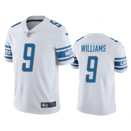 Men's Detroit Lions #9 Jameson Williams White Vapor Untouchable Limited Stitched Jersey