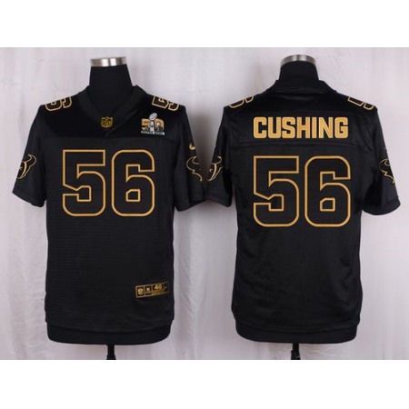 Nike Texans #56 Brian Cushing Black Men's Stitched NFL Elite Pro Line Gold Collection Jersey