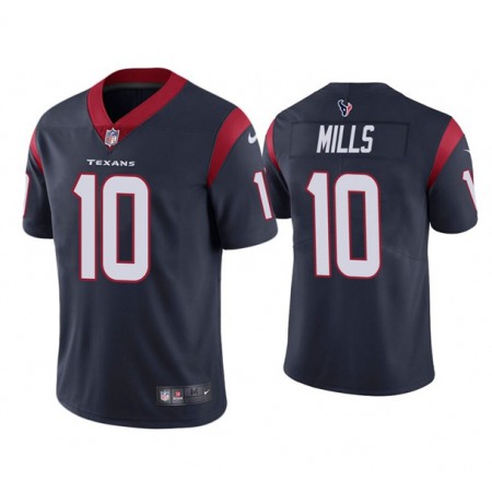 Men's Houston Texans #10 Davis Mills Navy Vapor Untouchable Limited Stitched Jersey