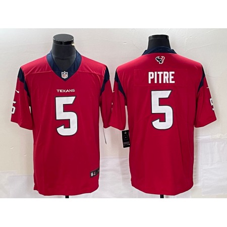 Men's Houston Texans #5 Jalen Pitre Red Vapor Untouchable Limited Stitched Jersey