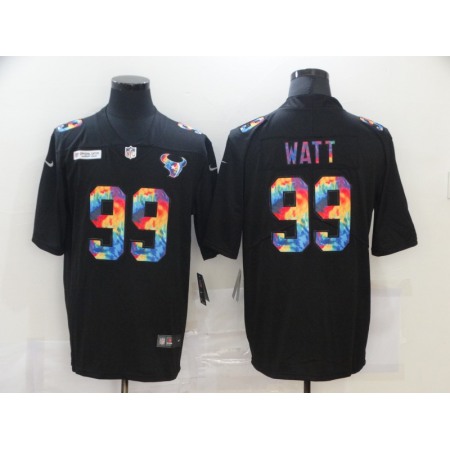 Men's Houston Texans #99 J.J. Watt 2020 Black Crucial Catch Limited Stitched Jersey