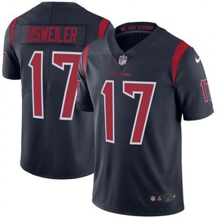 Nike Texans #17 Brock Osweiler Navy Blue Men's Stitched NFL Limited Rush Jersey