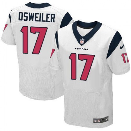 Nike Texans #17 Brock Osweiler White Men's Stitched NFL Elite Jersey