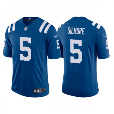 Men's Indianapolis Colts #5 Stephon Gilmore Blue Stitched Football Jersey