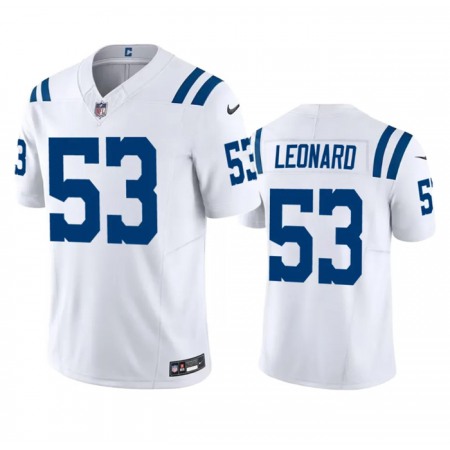 Men's Indianapolis Colts #53 Shaquille Leonard White 2023 F.U.S.E Vapor Untouchable Stitched Football Jersey