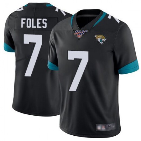 Men's Jacksonville Jaguars #7 Nick Foles Black 2019 100th Season Vapor Untouchable Limited Stitched NFL Jersey