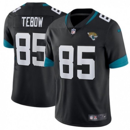 Men's Jacksonville Jaguars #85 Tim Tebow 2021 Black Vapor Untouchable Limited Stitched Jersey