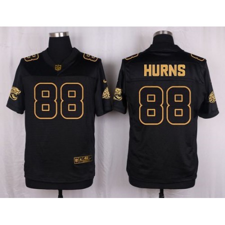 Nike Jaguars #88 Allen Hurns Black Men's Stitched NFL Elite Pro Line Gold Collection Jersey